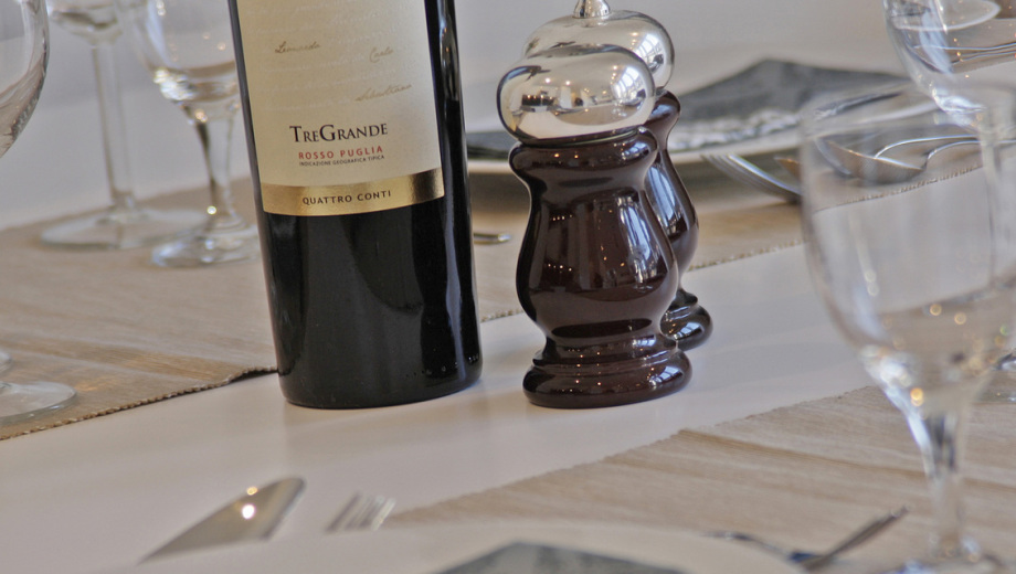 Ansicht eines gedeckten Tisches