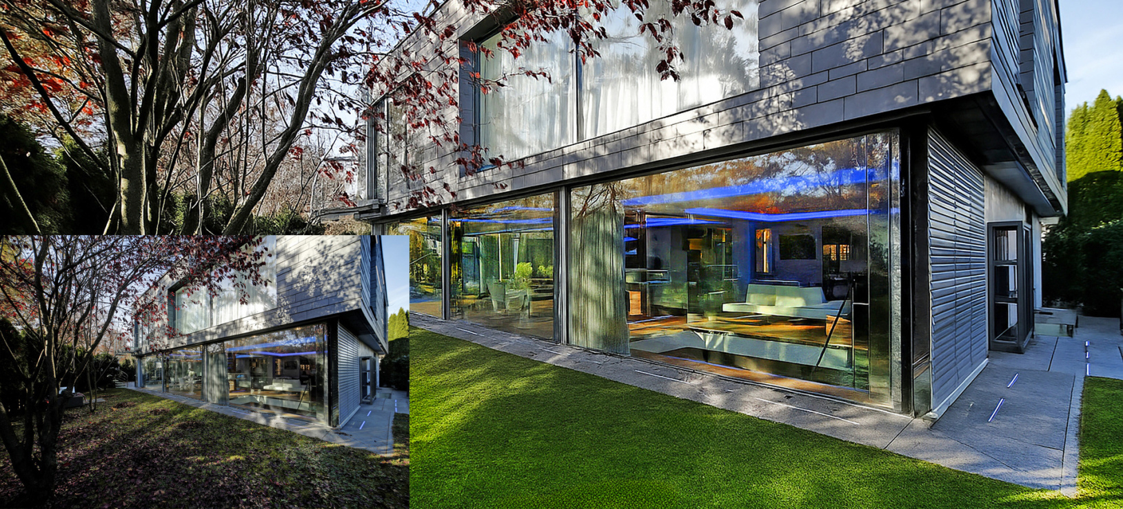 Per Photoshop bearbeitet Villa bei München