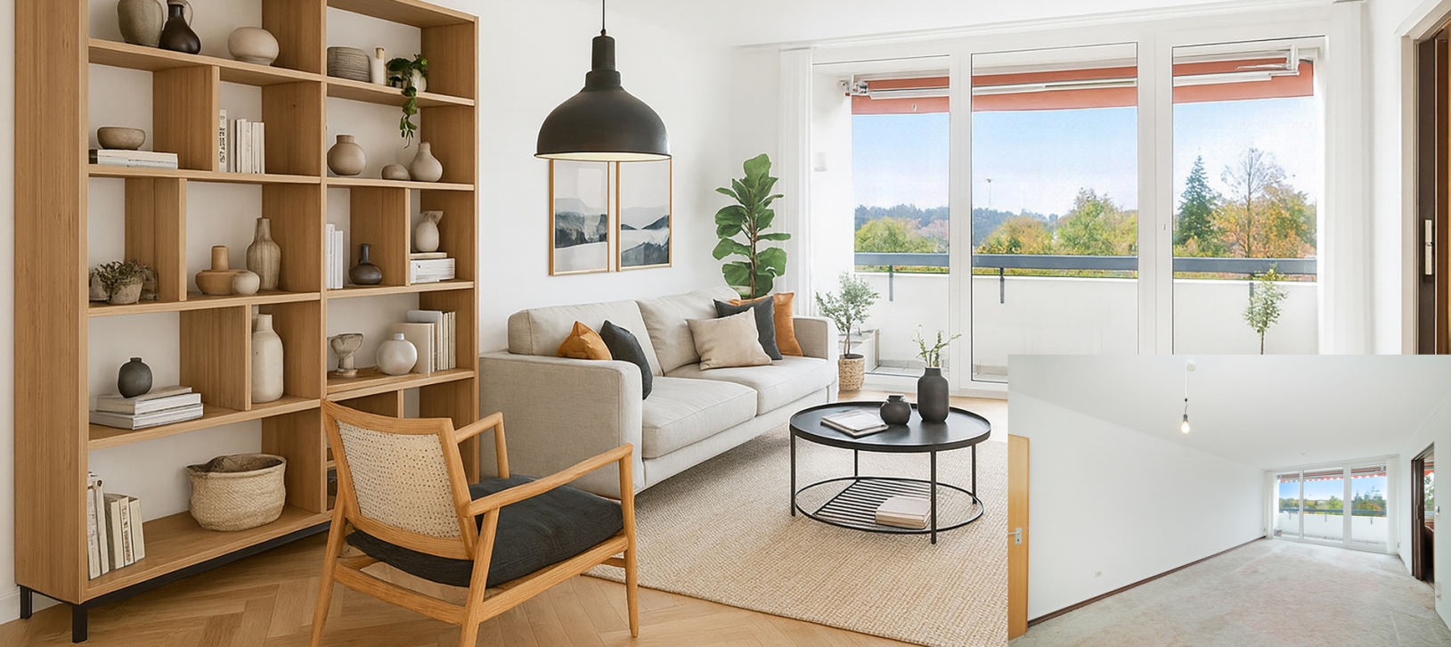 Bildbearbeitung in Photoshop von Sommer zu Winterbild